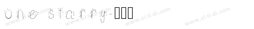 one starry字体转换